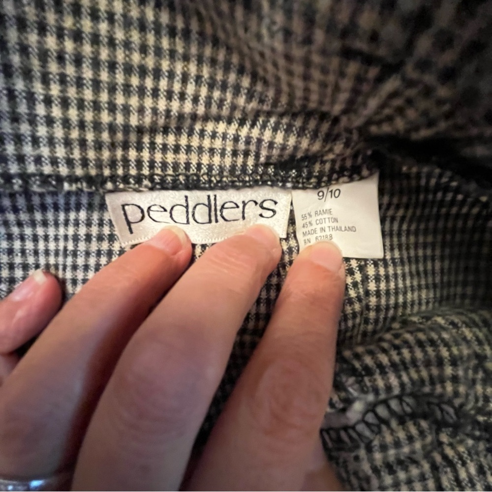Vintage Peddlers HighWaisted Skirt Gray and White Houndstooth 9/10 - Picture 11 of 12